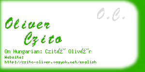 oliver czito business card